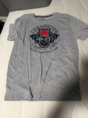 And1 Gray Short-Sleeve Tee with Athletic Crest Graphic